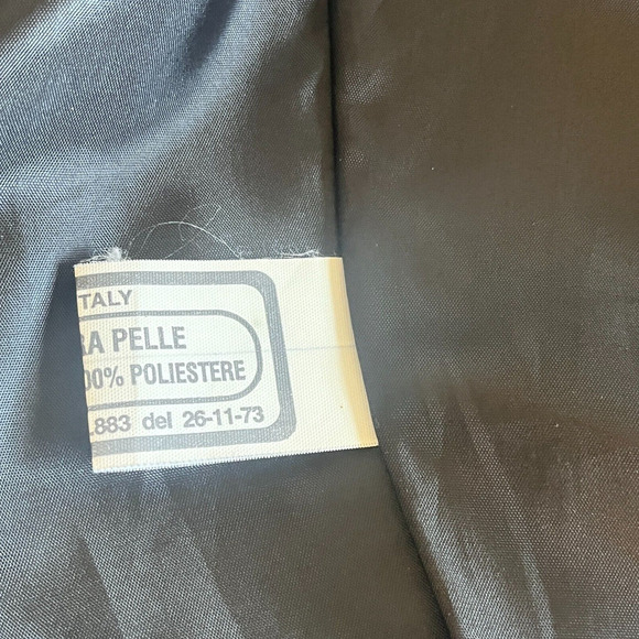 Women’s Vintage Mario Romano Black 100% Leather Coat Size EU 38 Florence… - Picture 12 of 12